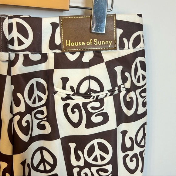 House Of Sunny | All you need is Love Brown & Cream Pants | 70s Boho | Size 8 - Picture 5 of 14